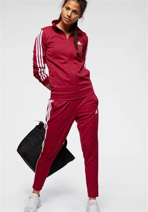 adidas anzug damen rot stoff|Adidas trainers für damen.